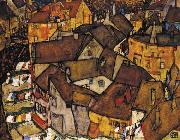 Egon Schiele Krumau Town Crescent I(The Small City V) (mk12) USA oil painting artist